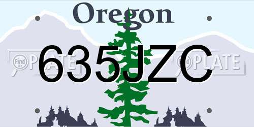 635JZC Oregon License Plate