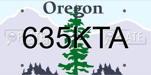 635KTA Oregon License Plate