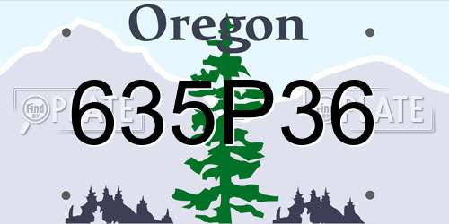 635P36 Oregon License Plate