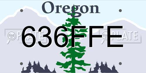 636FFE Oregon License Plate