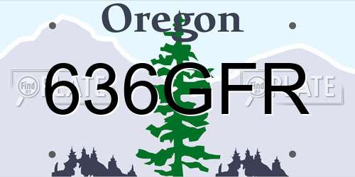 636GFR Oregon License Plate