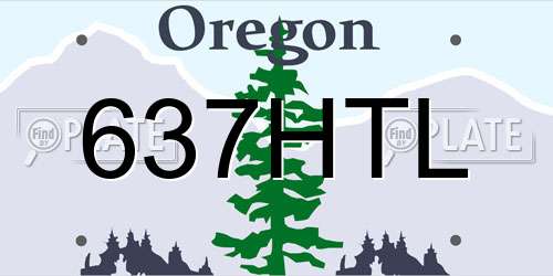 637HTL Oregon License Plate