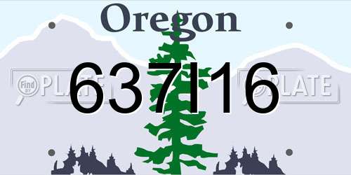 637I16 Oregon License Plate