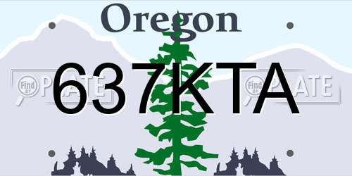 637KTA Oregon License Plate