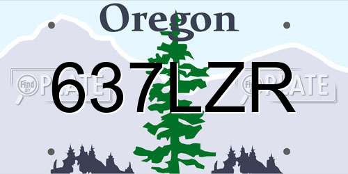637LZR Oregon License Plate