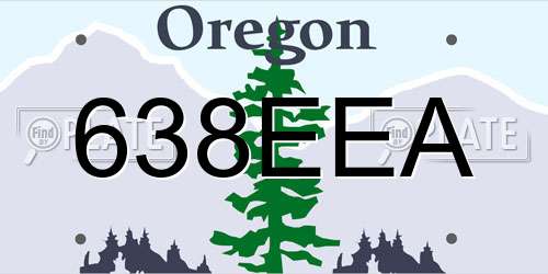 638EEA Oregon License Plate