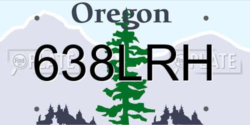638LRH Oregon License Plate