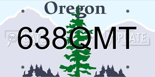 638QMT Oregon License Plate