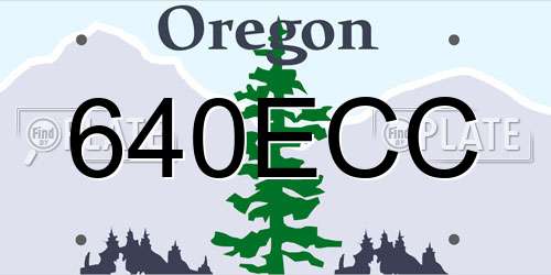 640ECC Oregon License Plate