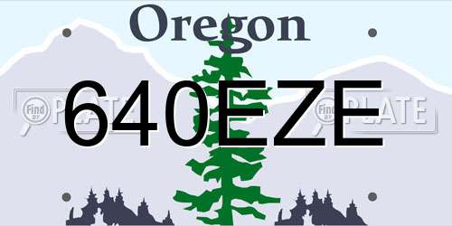 640EZE Oregon License Plate