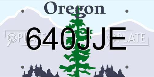 640JJE Oregon License Plate