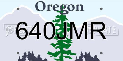 640JMR Oregon License Plate