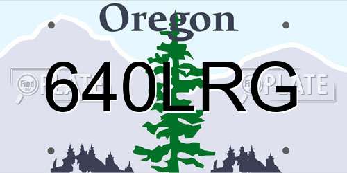 640LRG Oregon License Plate