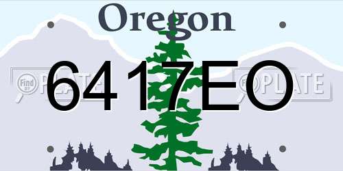 6417EO Oregon License Plate