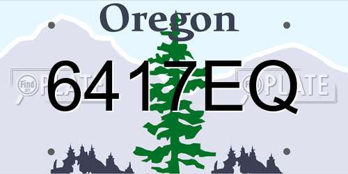 6417EQ Oregon License Plate