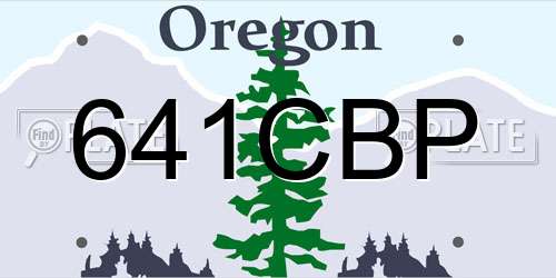 641CBP Oregon License Plate