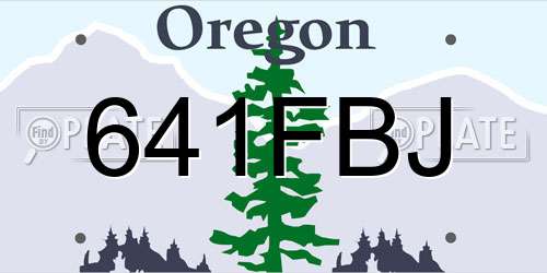 641FBJ Oregon License Plate