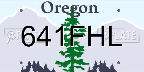 641FHL Oregon License Plate