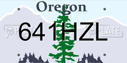 641HZL Oregon License Plate