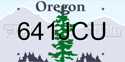 641JCU Oregon License Plate