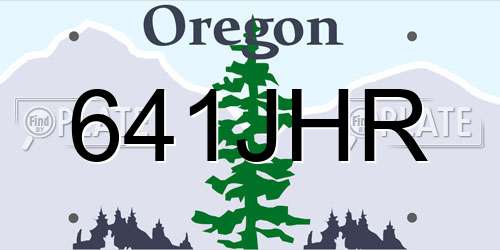 641JHR Oregon License Plate