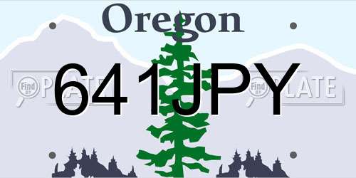 641JPY Oregon License Plate