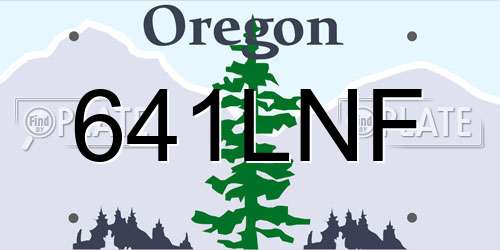 641LNF Oregon License Plate