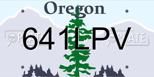 641LPV Oregon License Plate