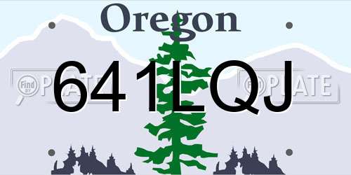 641LQJ Oregon License Plate