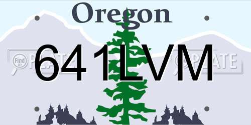 641LVM Oregon License Plate