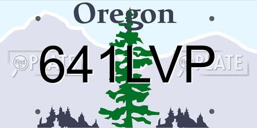 641LVP Oregon License Plate