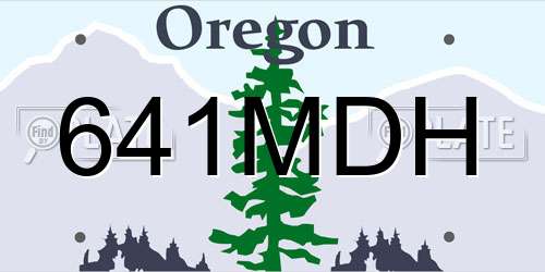 641MDH Oregon License Plate