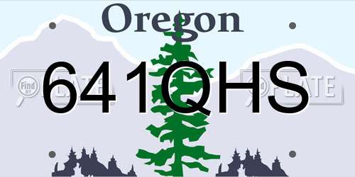 641QHS Oregon License Plate