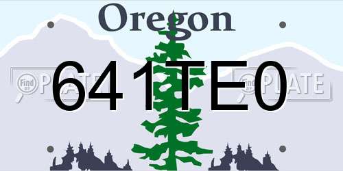 641TE0 Oregon License Plate