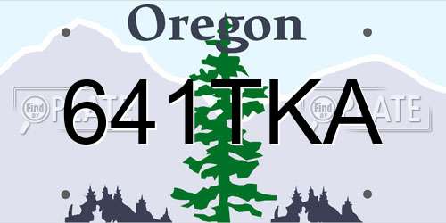 641TKA Oregon License Plate