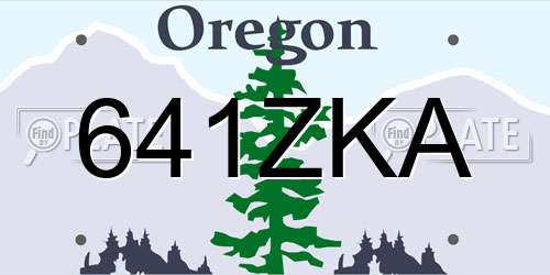 641ZKA Oregon License Plate