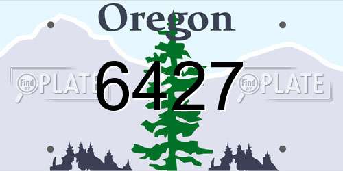 6427 Oregon License Plate