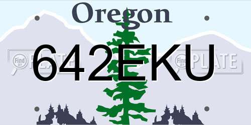 642EKU Oregon License Plate
