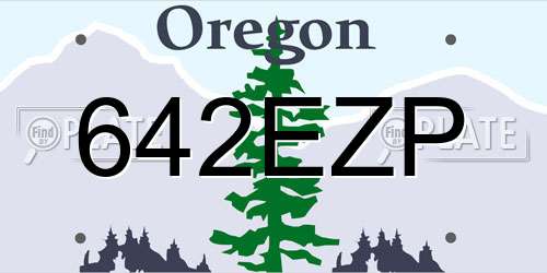 642EZP Oregon License Plate