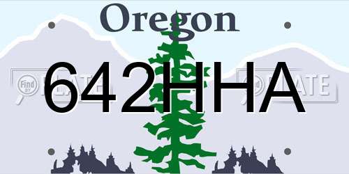642HHA Oregon License Plate
