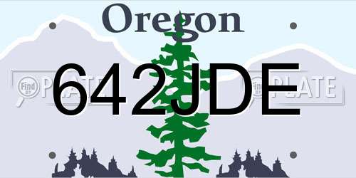 642JDE Oregon License Plate