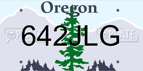 642JLG Oregon License Plate