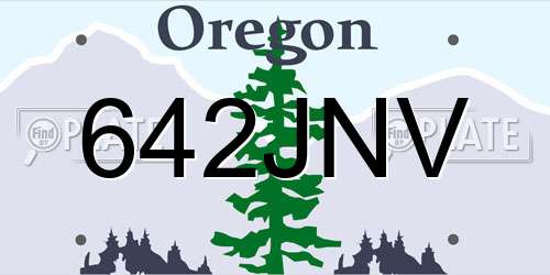 642JNV Oregon License Plate