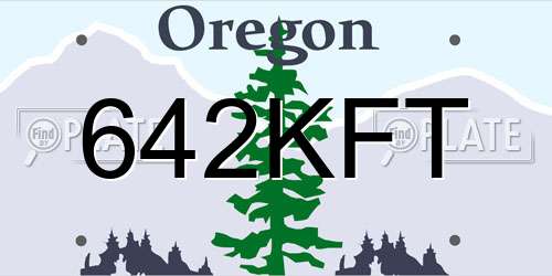 642KFT Oregon License Plate