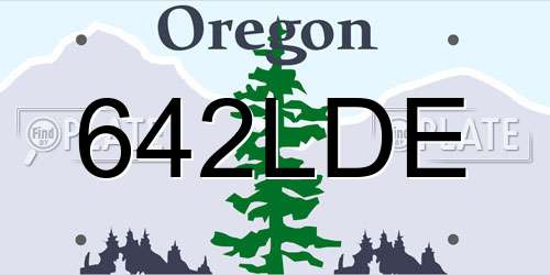 642LDE Oregon License Plate