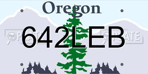 642LEB Oregon License Plate