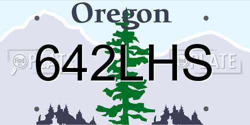 642LHS Oregon License Plate