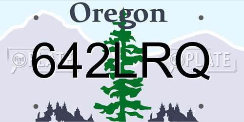 642LRQ Oregon License Plate