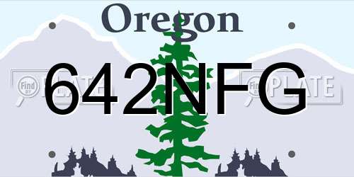 642NFG Oregon License Plate