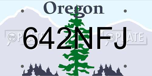 642NFJ Oregon License Plate